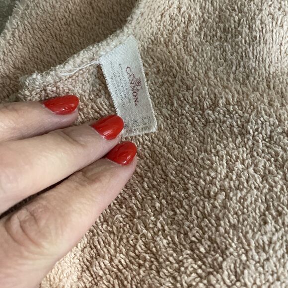 2 Monticello Cannon Santa Cruz Brown Tan MCM Washcloth Vintage Made in USA - Picture 6 of 6